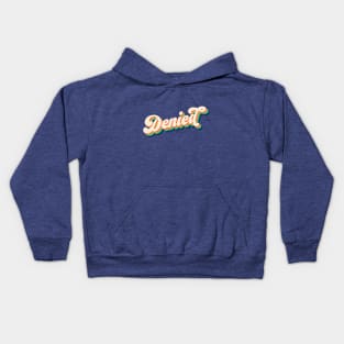 Vintage Text - Retro - Denied Kids Hoodie